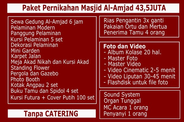 paket pernikahan al amjad tigaraksa