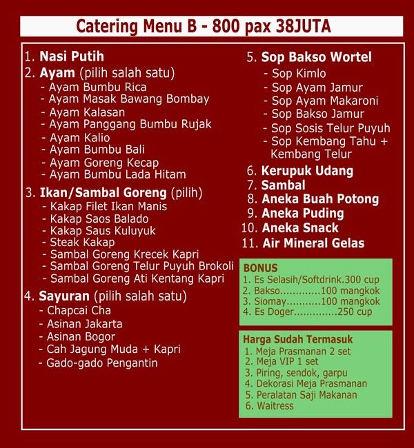 catering tangerang menu 800 pax